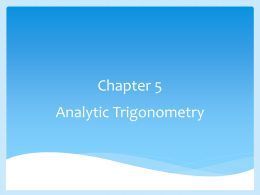 5.1 Verifying Trigonometric Identities