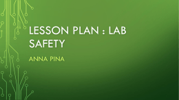 Lab Safety - Anna Elisa Piña