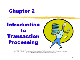 Chapter 2 - Accounting and Information Systems Department