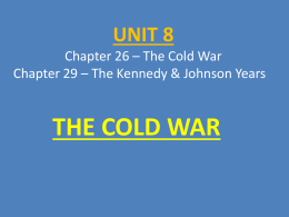 Section 1: Origins of the Cold War