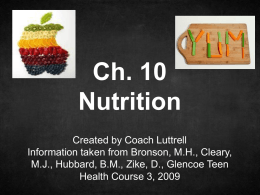 Ch10 Nutrition
