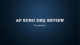 ap euro dbq review - Mrs. Dillon`s History Site
