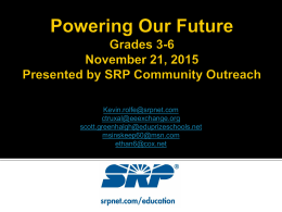 Powering Our Future Grades 4-6 and 6-8 Combined Module
