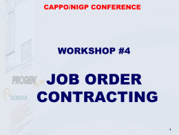 Job Order Contracting (JOC)