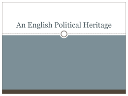 An English Political Heritage