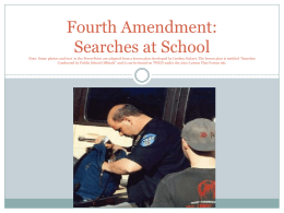 Search and Seizure in Schools Powerpoint