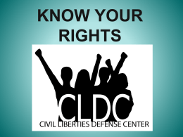 Know Your Rights for Activist PowerPoint