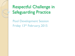 Respectful Challenge in Safeguarding Practice