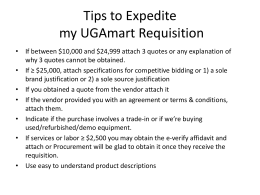 Tips to Expedite my UGAmart Requisition