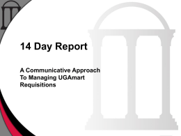 Procurement: 14 Day Report