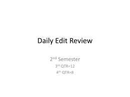 Daily Edit Review - Greer Middle College || Building the Future