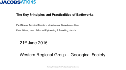 The Key Principles and Practicalities of Earthworks