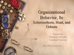 Chapter 1: Organizational Behavior Today