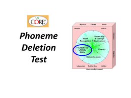 Phoneme Deletion Test