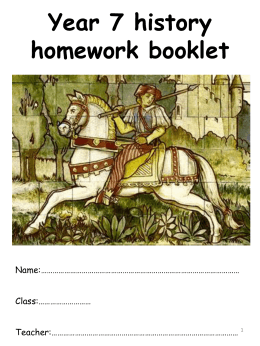 Y7 Homework booklet New 2015