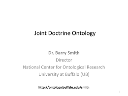 Joint - NCOR: National Center for Ontological Research