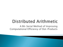 Distributed Arithmetic