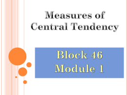 Measures of Central Tendency - Math GR. 6-8