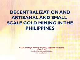 decentralization and artisanal and small-scale gold mining
