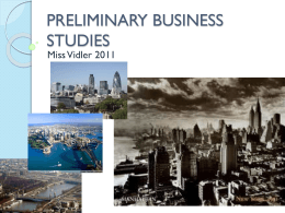 preliminary business studies