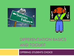 Differentiation basics and toolkit