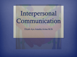 Komunikasi interpersonal - communication management