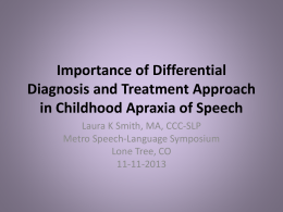 Apraxia talk no videos - Metro Speech Language Network