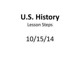 U.S. History Lesson Steps