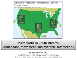 Microplastics in Urban Streams