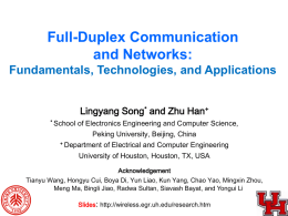 Full-duplex Communication and Networks