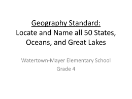 Acronyms for the 50 states - Watertown