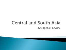 Central and South Asia - Mrs. Coates` World Studies