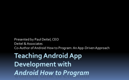 "Android How to Program" Slides