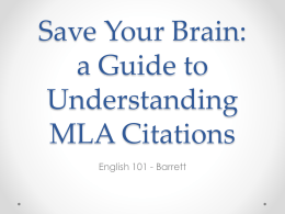 Saving Your Brain: A Guide to Understanding MLA