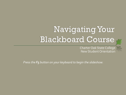 Getting Started with Blackboard