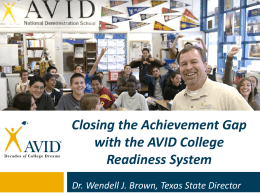 AVID - Advancing Improvement In Education Conference