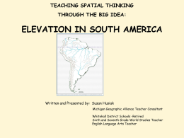 Elevation in South America Lesson PPT