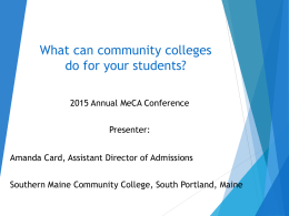 What can community colleges do for your students?