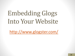 Embedding Glogs into your website