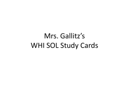 SOL Study Cards