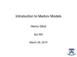Lecture 17. Introduction to Markov Models
