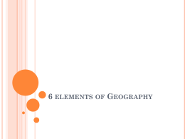 6 elements of Geography