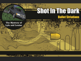 Shot In The Dark(TM) Bullet Striations Lecture