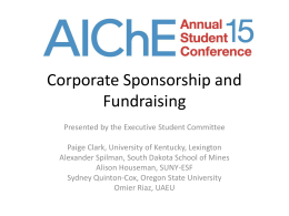 Corporate Fundraising and Sponsorship (PPT)