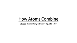 10. How Atoms Combine