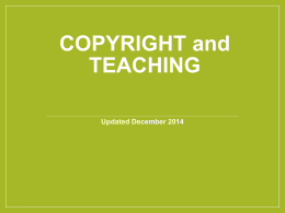 Copyright and Teaching Presentation
