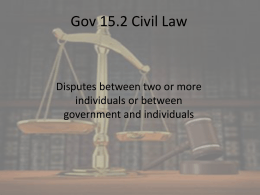 Gov 15.2 Civil Law