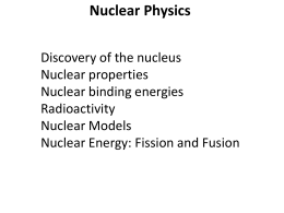 Nuclear Physics-I