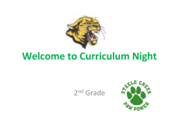 2nd Grade Curriculum Night, 2015