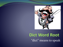 Dict-word-Root